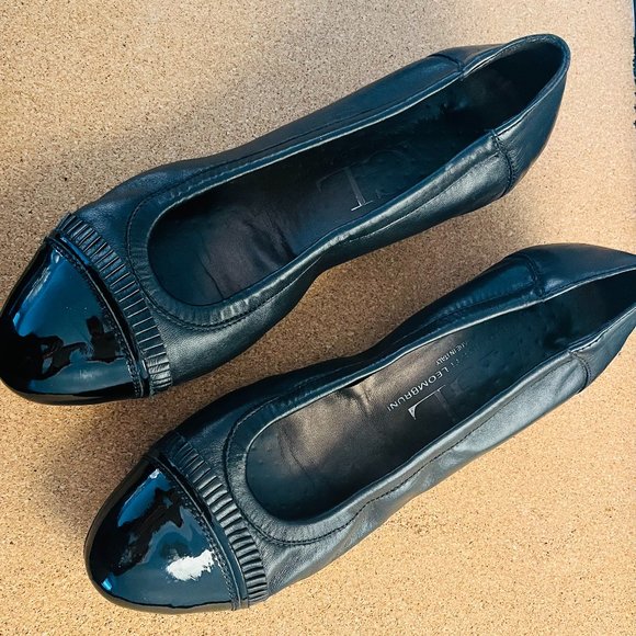 AGL Attilio Giusti Leombruni  Black Leather Flats - Picture 2 of 4